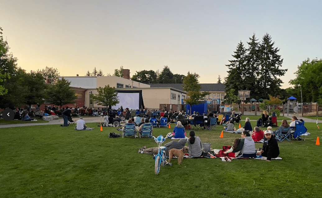 It was a perfect night for an outdoor movie.