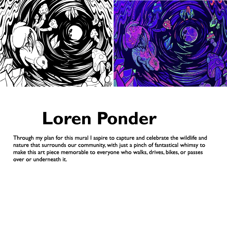 Artist Loren Ponder, Finalist for Holman Mural