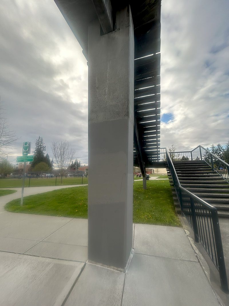 overpass stanchion is a canvass for public art